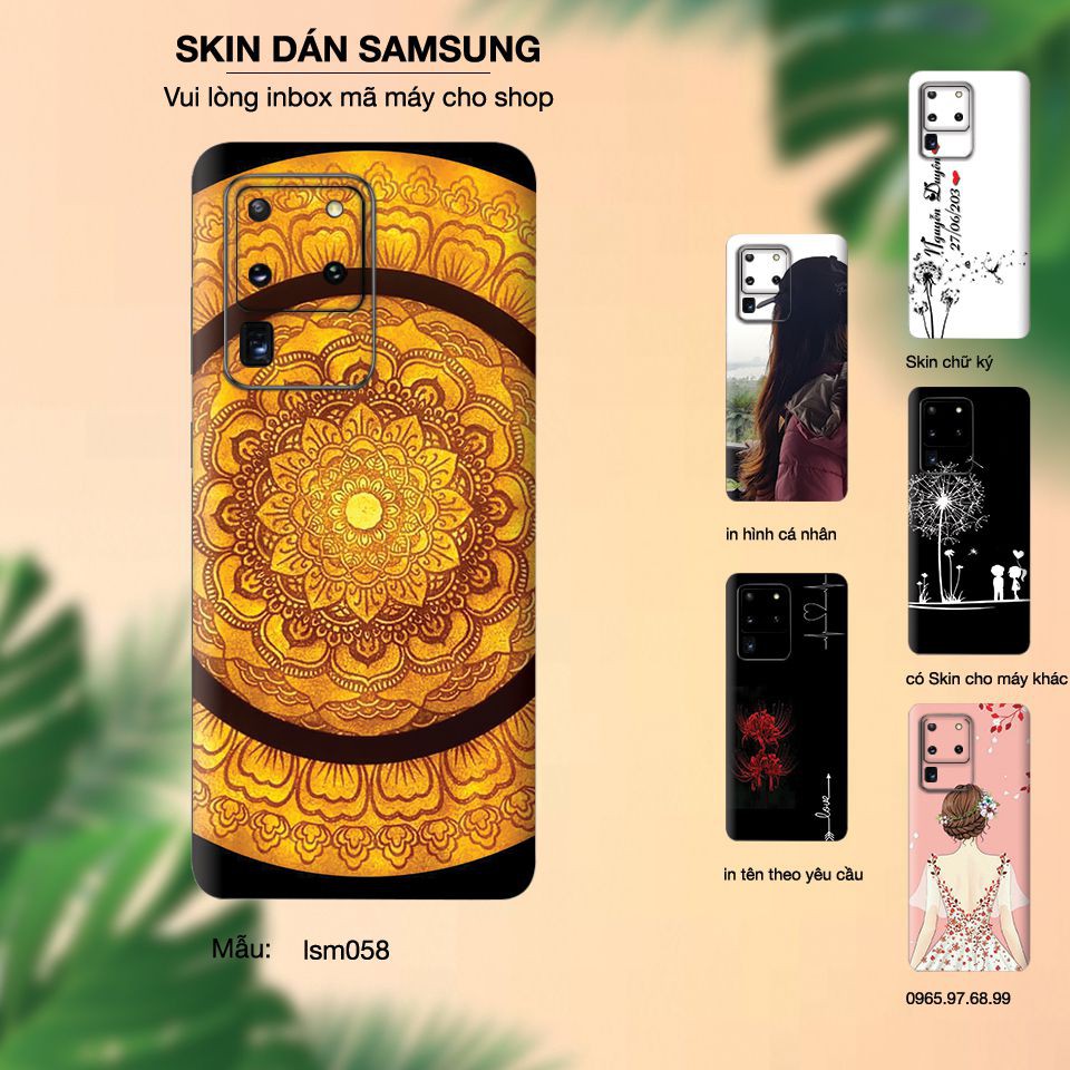 Skin dán điện thoại Samsung in hình Đài Sen - lsm059 (inbox mã máy cho Shop)