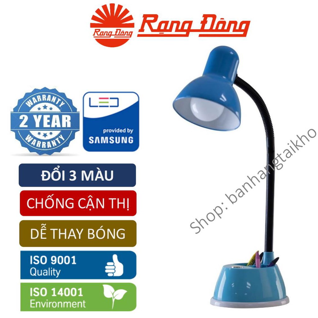 [CHÍNH HÃNG] Đèn học (đèn bàn) LED chống cận đổi 3 màu Rạng Đông 7W, chipLED Samsung. RL-25 DM3