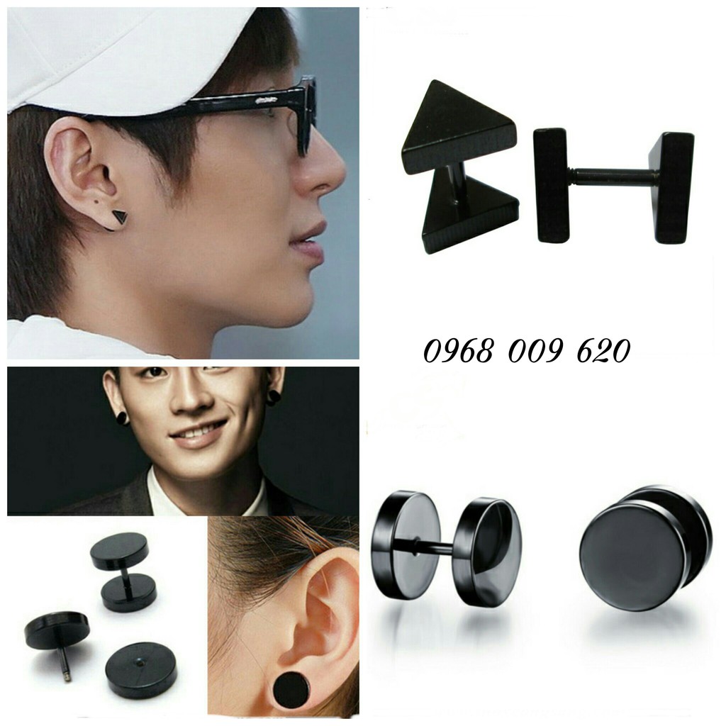 Bông tai inox hình basic không gỉ