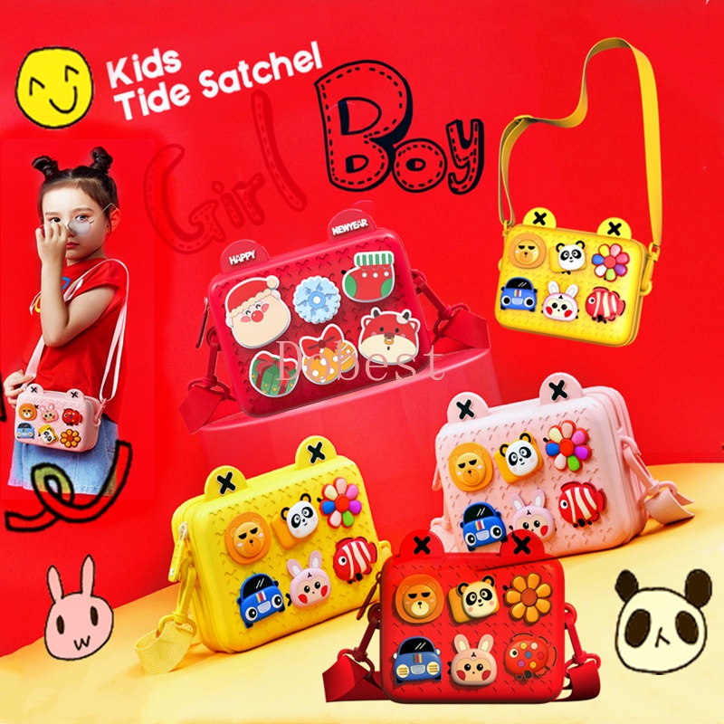 Túi trẻ em Ba Lô Đi Học Diy Họa Tiết Hoạt Hình Động Vật Dễ Thương Cho Bé happy new year gift