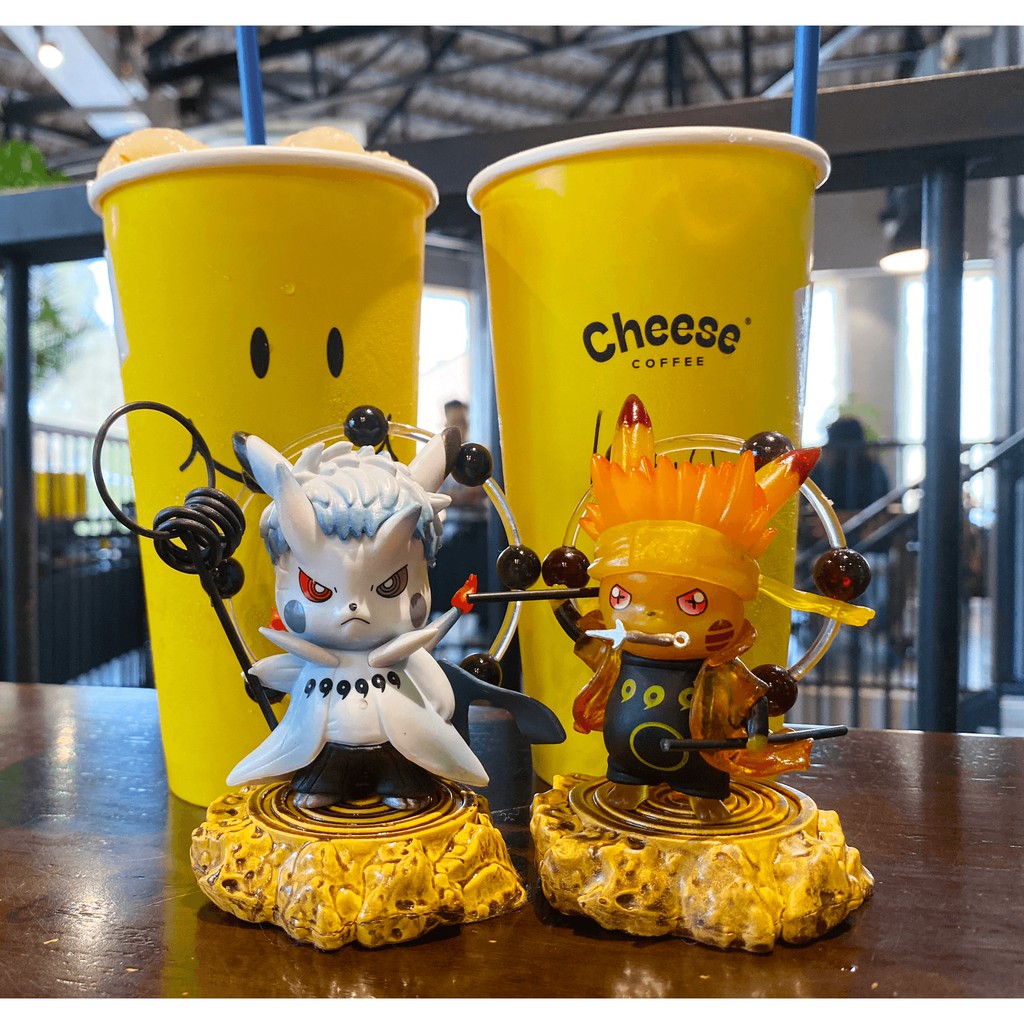 Mô hình Pikachu lục đạo cute trang trí bàn làm việc, góc gaming (Pika Obito, Pika Naruto)