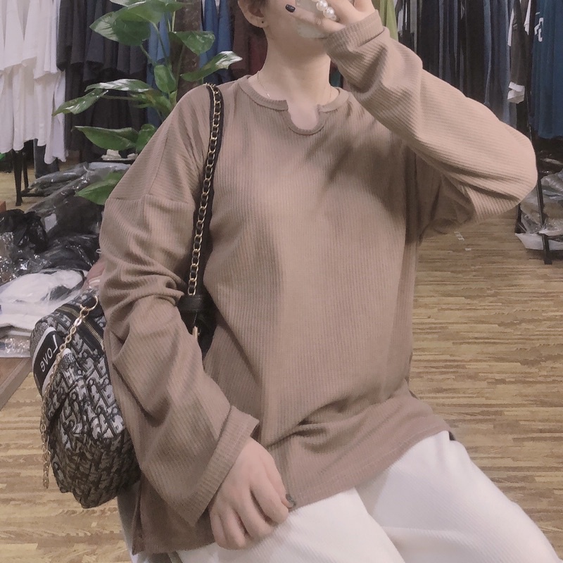 ÁO LEN THU ĐÔNG KHOÉT CỔ | BigBuy360 - bigbuy360.vn