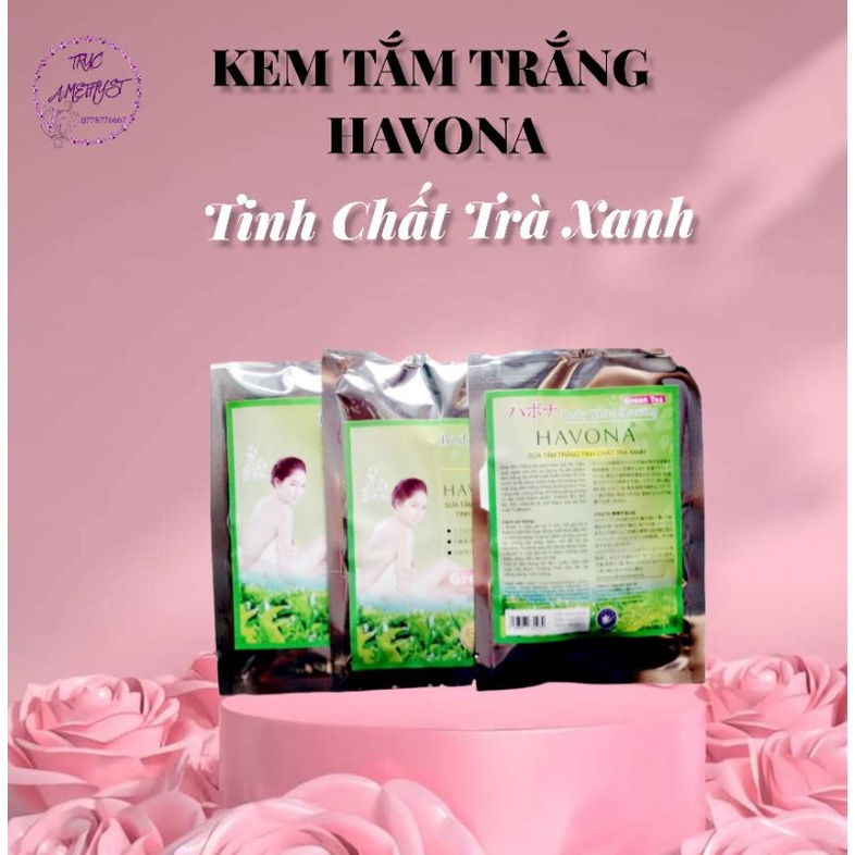 COMBO 3 GÓI TẮM TRẮNG HAVONA TINH CHẤT TRÀ XANH