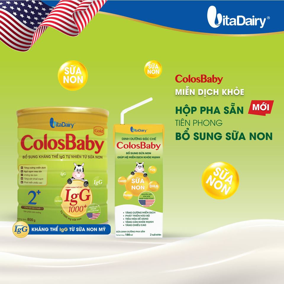 Sữa bột pha sẵn Colosbaby Gold  Date 2024