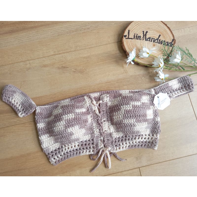 ÁO TRỄ VAI ĐAN DÂY NGỰC MÃ A01 CROCHET LIINHANDMADE