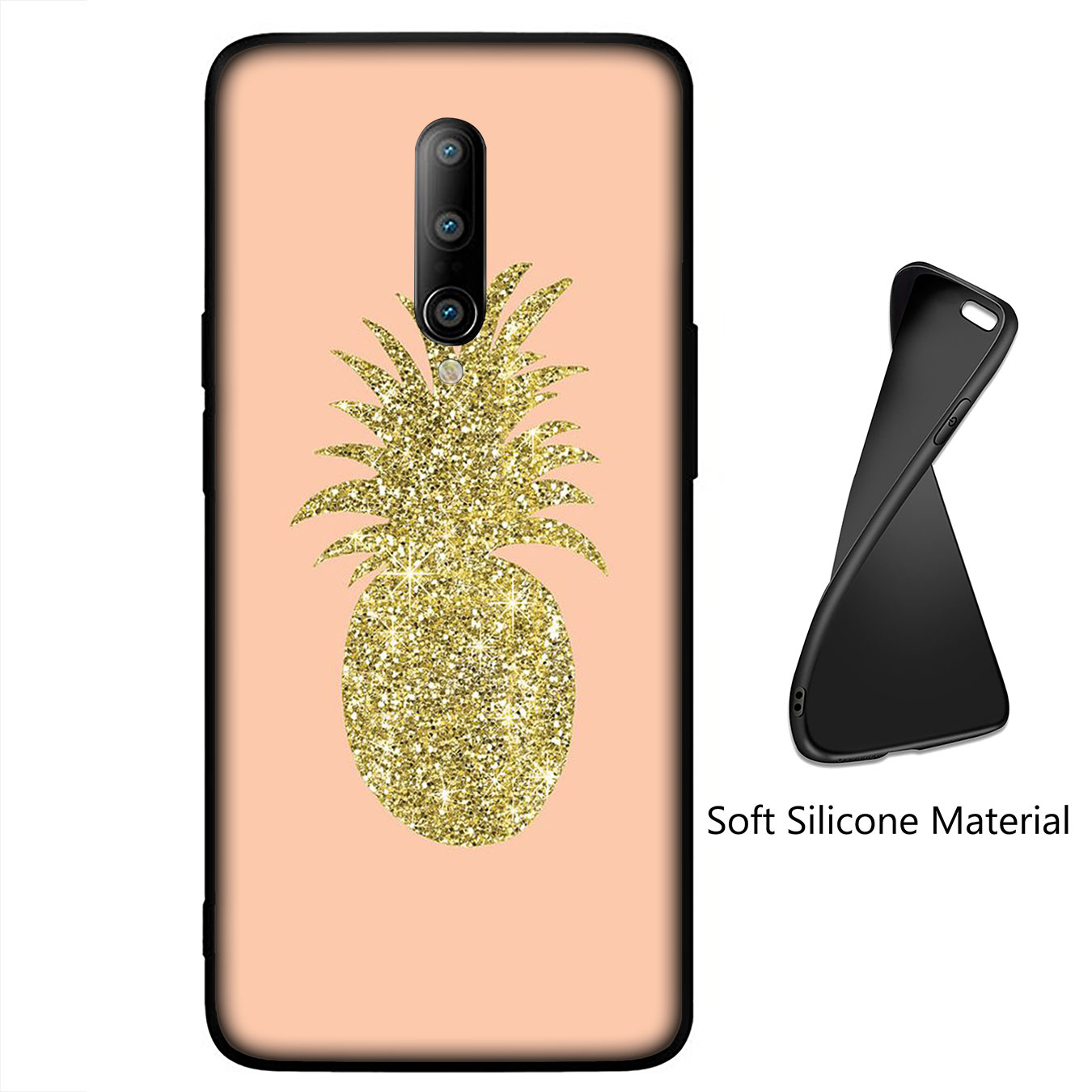 Ốp Điện Thoại Silicon Mềm Họa Tiết Quả Dứa Màu Vàng Kim Cho Huawei P30 Pro Lite Y6 Y7 Y9 Prime 2019 2018 Y9prime