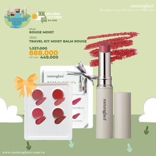 [Mua son tặng set son du lịch mini] Son bán lì hữu cơ naturaglacé rouge moist lipstick