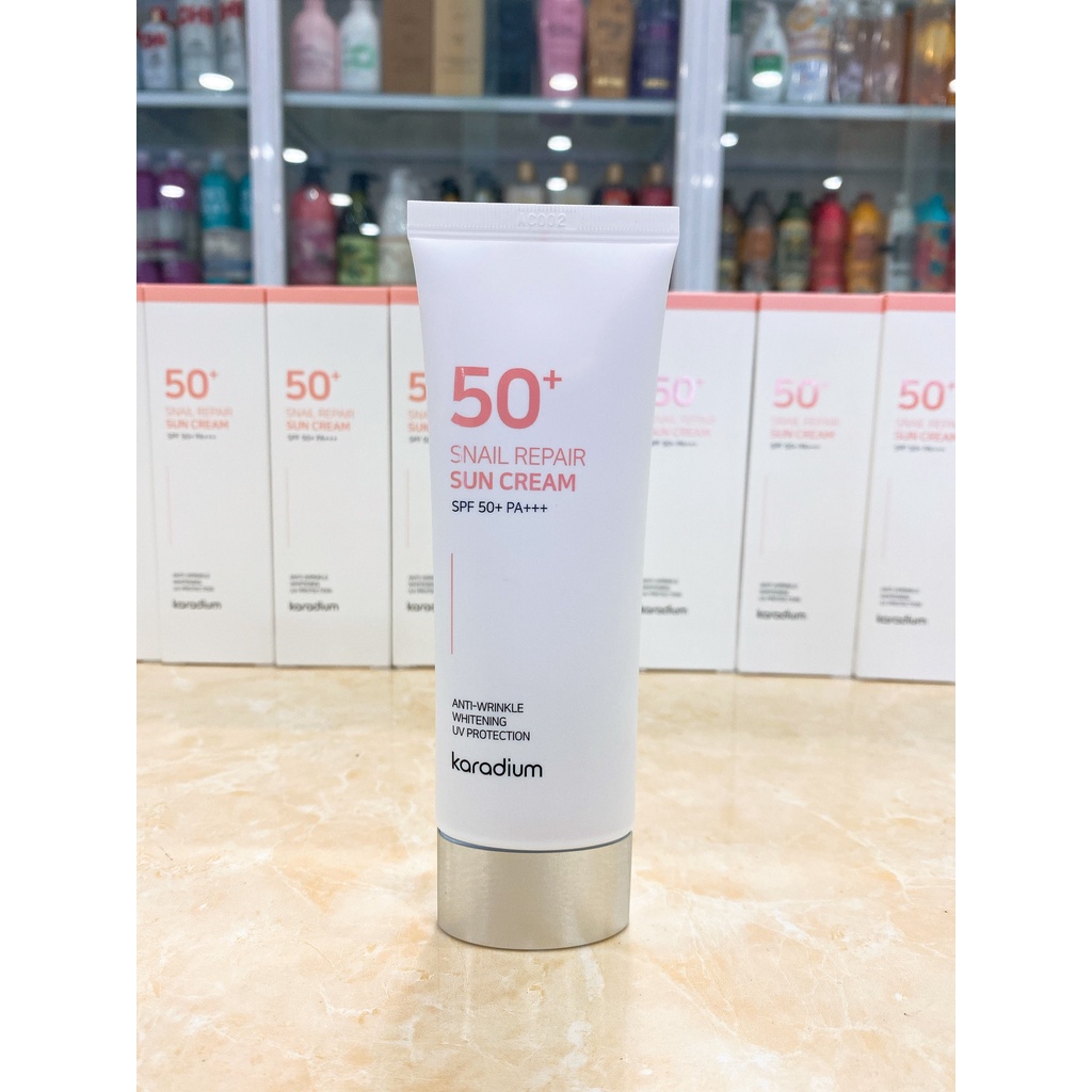 Kem chống nắng trang điểm KARADIUM Snail Repair Sun Cream SPF50 Hàn Quốc