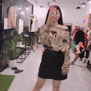 Áo chữ lệch vai hit hot