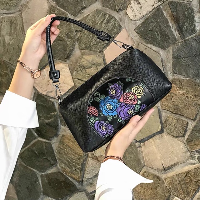 TX49 TÚI XÁCH TAY HOẶC ĐEO CHÉO  NỮ THUÊ HOA