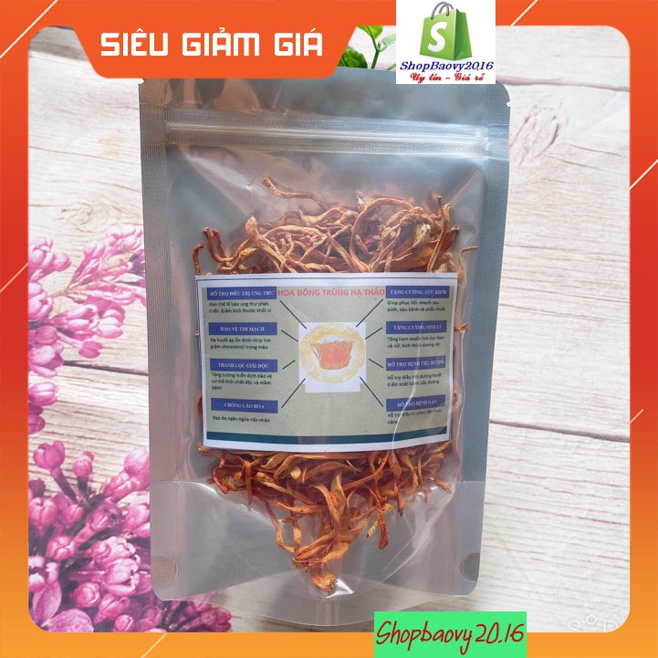 100g Hoa đông trùng hạ thảo bồi dưỡng cơ thể hỗ trợ sức khỏe làm đẹp