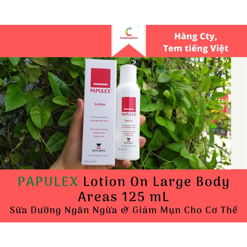 [TEM CTY] PAPULEX Lotion On Large Body Areas 125 mL - Sữa Dưỡng Da Papulex Ngăn Ngừa &amp; Giảm Mụn Cho Cơ Thể 125ml