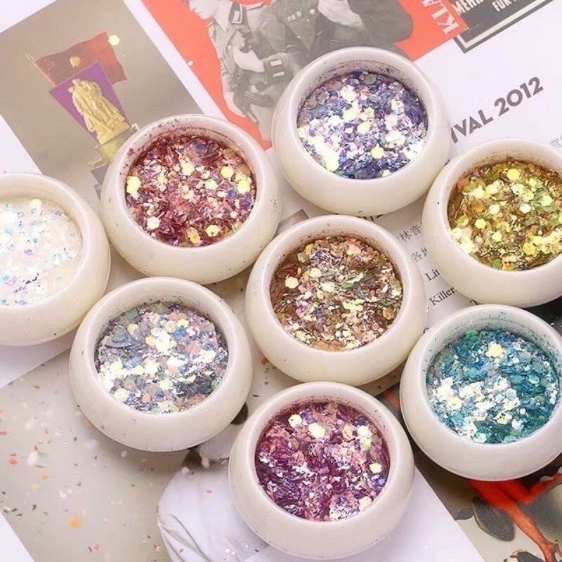 Set 8 hũ nhũ Vảy Cá siêu sáng trang trí Nail