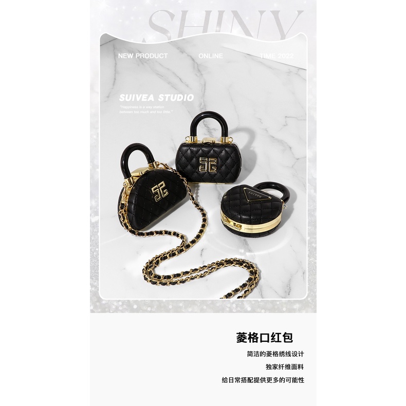 Túi Đeo Chéo Mini Chanel Phong Cách Thời Trang Mới 2022 Kèm Gương Trang Điểm