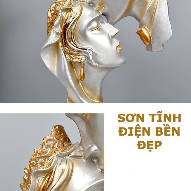 Tượng đôi tình nhân phong cách Bắc Âu, Tượng Decor trang trí phòng