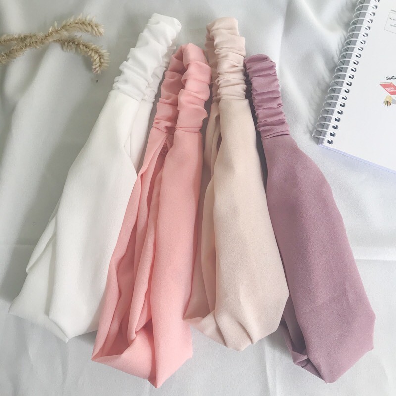 Băng đô nữ turban giúp gọn gàng tóc màu pastel nhẹ nhàng xinh xắn