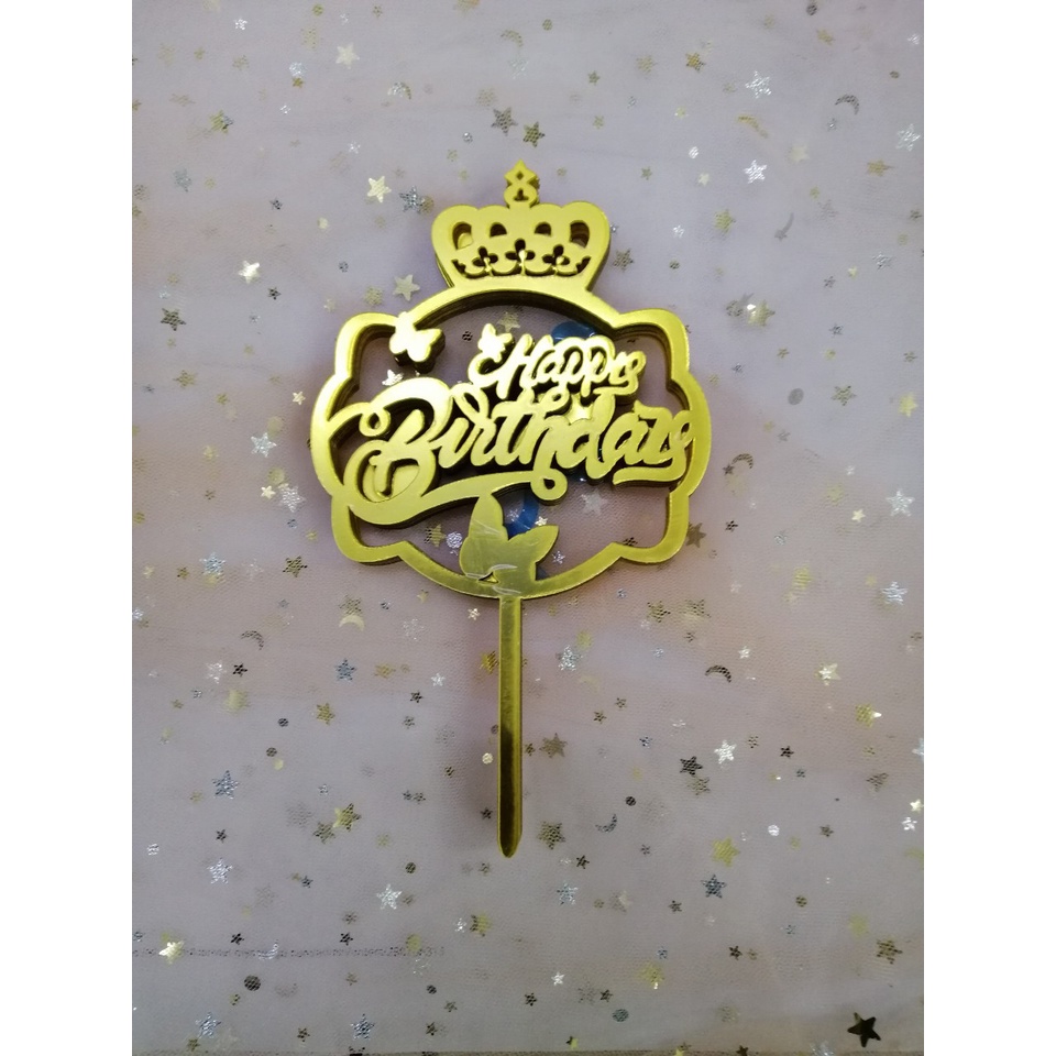 thẻ nhựa trang trí bánh kem [FREESHIP❤️] combo 10 thẻ mica tráng gương siêu đẹp