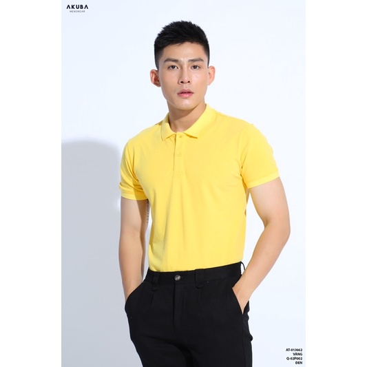 Áo thun Polo nam trơn cổ bẻ AKUBA form slimfit, tay ngắn, kiểu dáng sang trọng, chất liệu cotton thoáng mát 01J662 | BigBuy360 - bigbuy360.vn