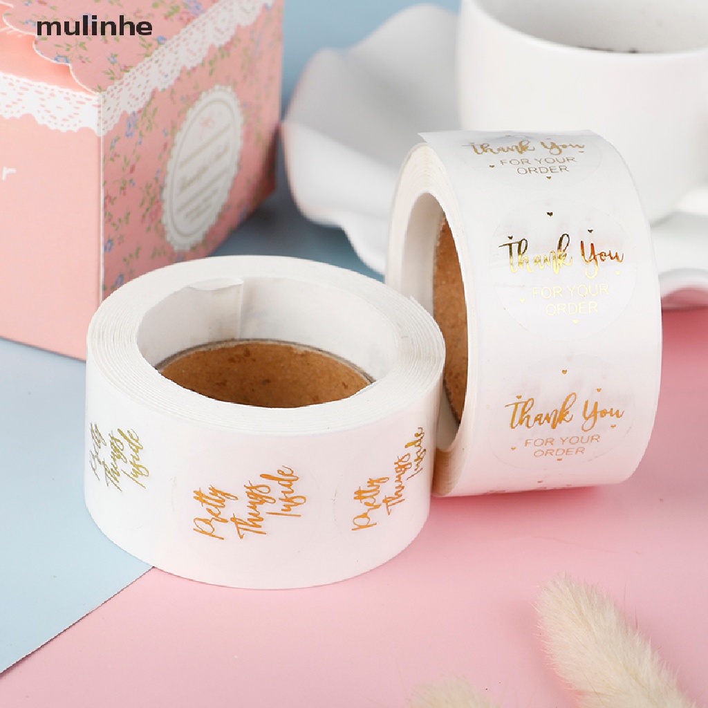 Set 500 Nhãn Dán Chữ Thank You Xinh Xắn