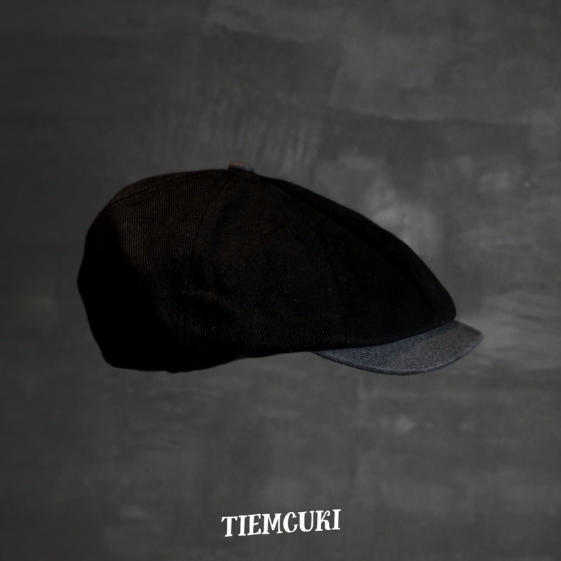 Nón beret phong cách Vintage vải kaki - Tiệm Cũ Kĩ