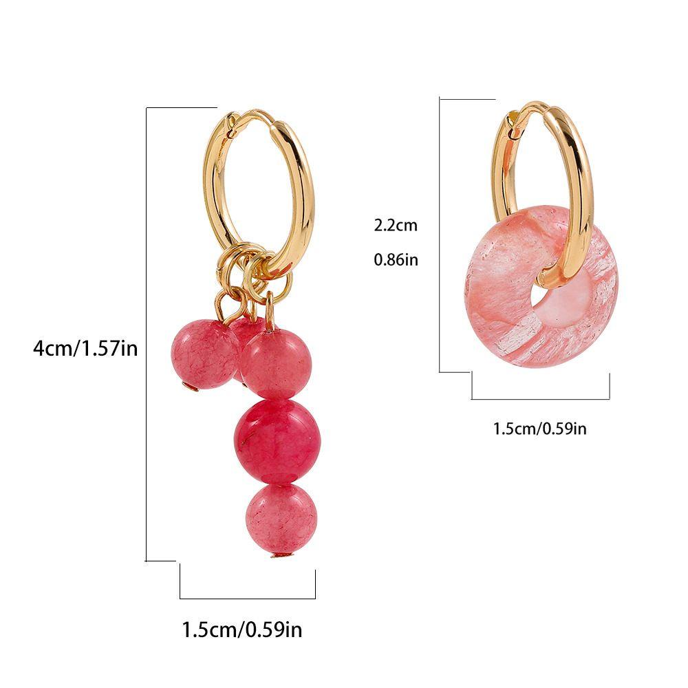 Khuyên Tai Dáng Dài Không Đối Xứng Xỏ Hạt Phong Cách Bohemia Cổ Điển Cho Nữ