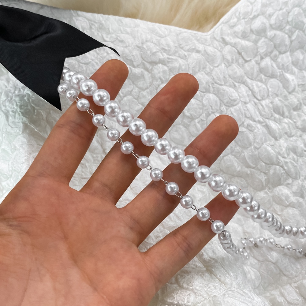 🌸Hàng Order🌸 Váy Đầm 2 Dây In Nổi Phối Nơ Dây Ngọc Dáng Xòe Sang Chảnh Nữ Tính🌸Hàng Quảng Châu