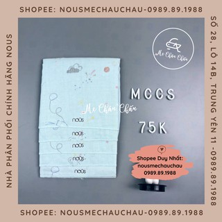 Set 5 khăn sữa xanh gấu trăng sao vải xô nous