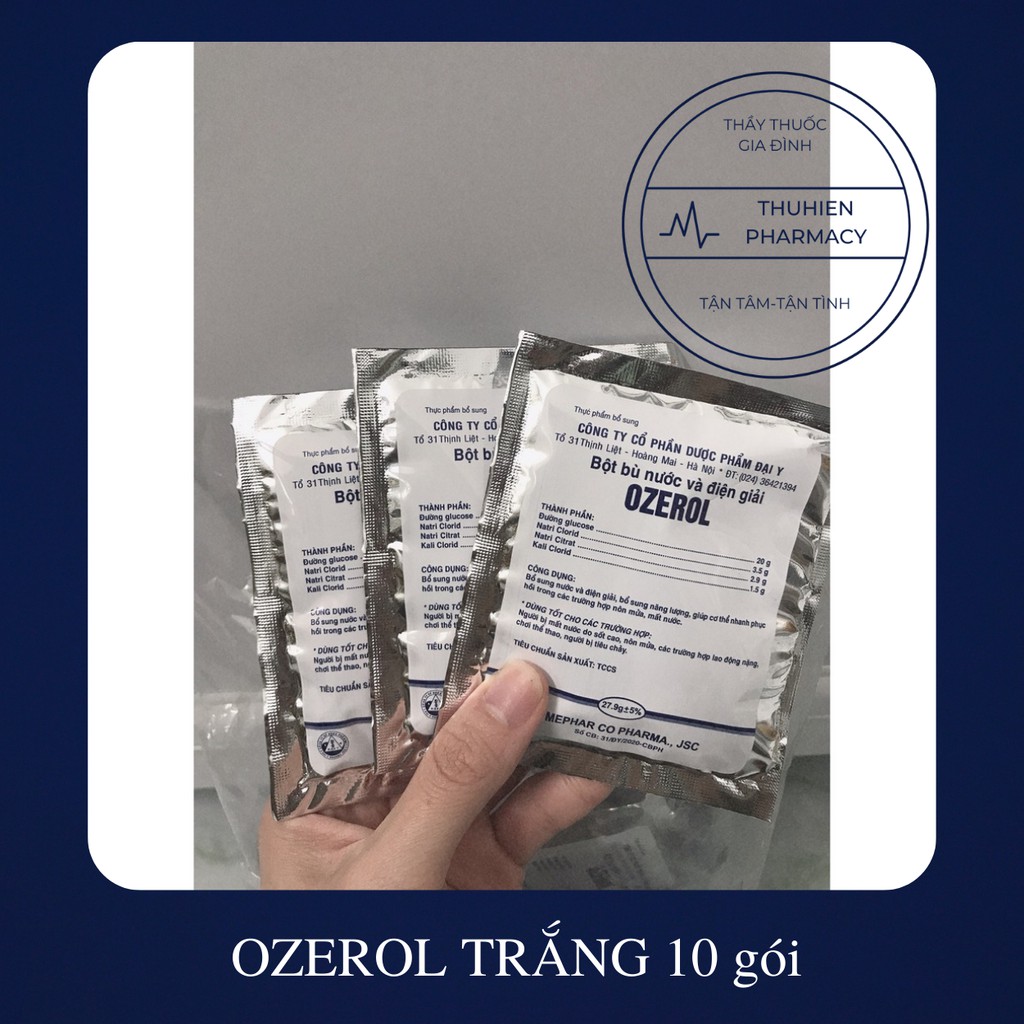 OZEROL trắng (Oresol trắng) - Bột bù nước và điện giải (10 gói)