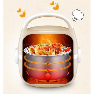 HỘP CƠM CẮM ĐIỆN VĂN PHÒNG LOTOR HAI TẦNG GIỮ NHIỆT DUNG TÍCH 1,3L | BigBuy360 - bigbuy360.vn