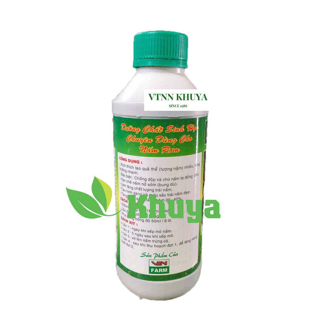 Phân bón tăng trưởng nấm rơm Bioted 500ml