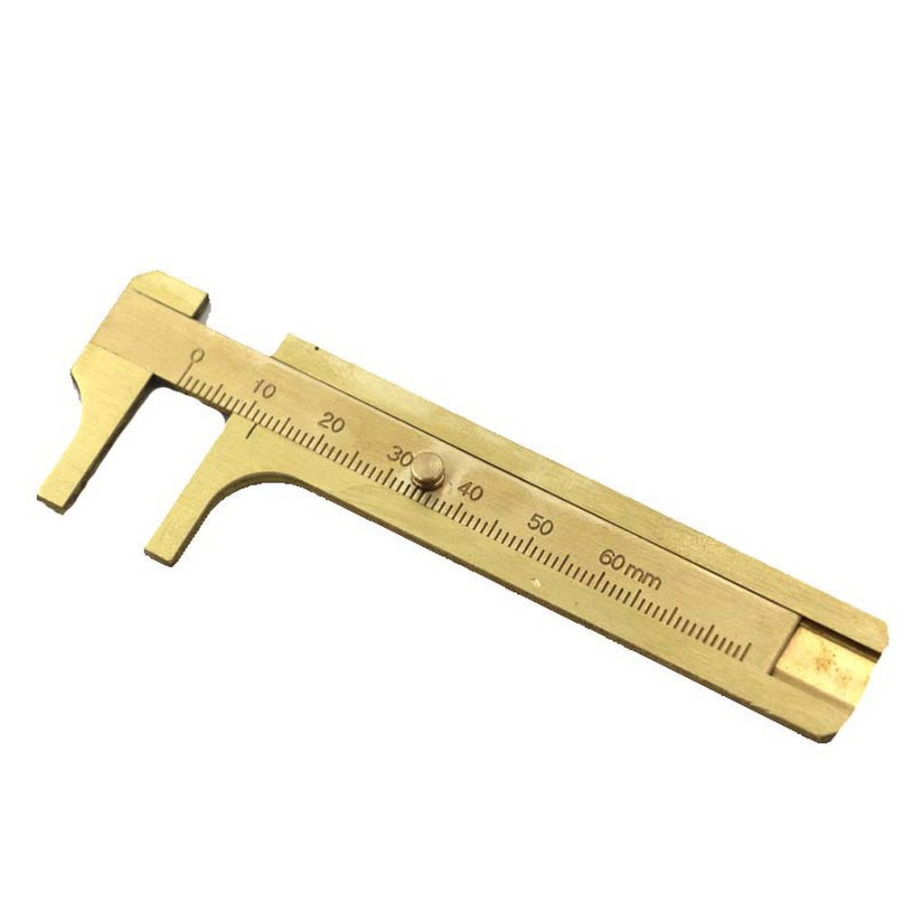120/80/100mm Mini Brass Vernier Pocket-size Vintage Ruler