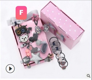 Set nơ cài tóc 24 món cho bé siêu xinh