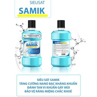 Nước súc miệng Samik Nano Bạc 500ml