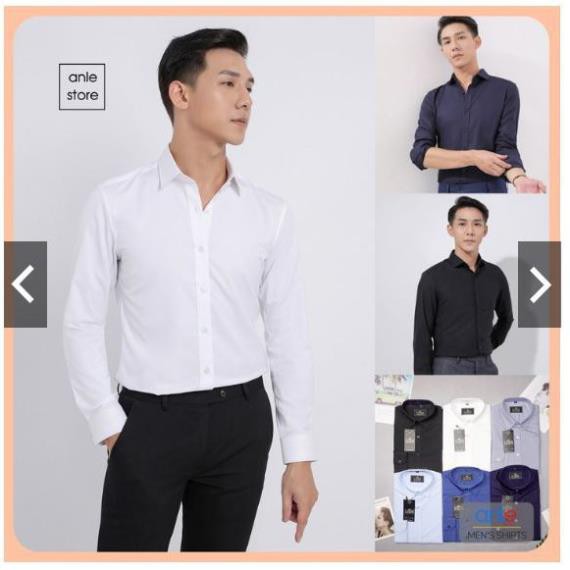 Áo sơ mi nam dài tay vải trơn, màu sắc đa dạng, form chuẩn, vải thoáng mát, năng động, trẻ trung | BigBuy360 - bigbuy360.vn