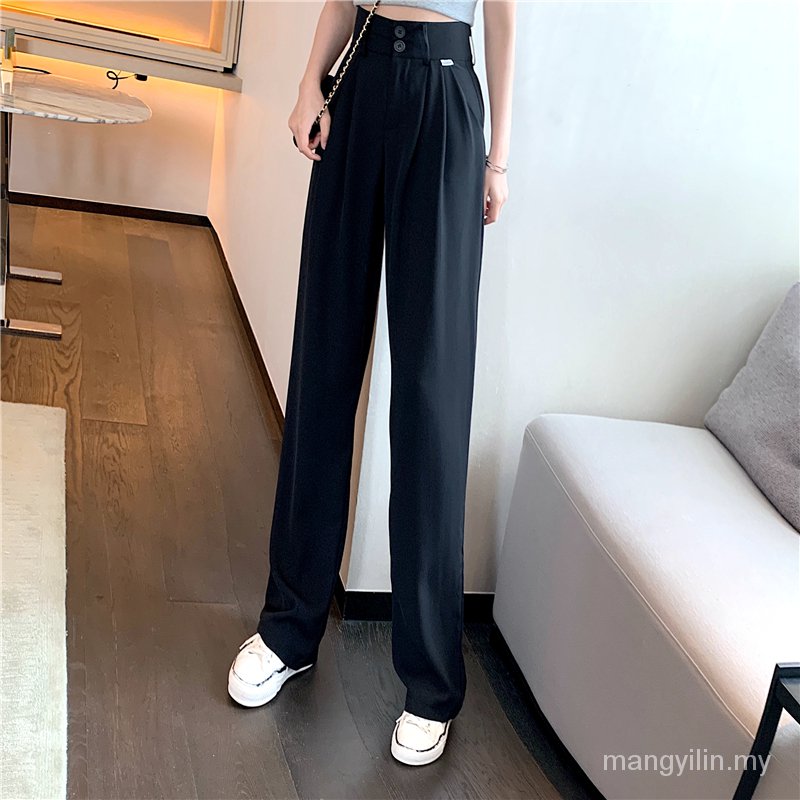 Quần Dài Lưng Cao Ống Rộng Phong Cách Hàn Quốc Cho Nữ | BigBuy360 - bigbuy360.vn