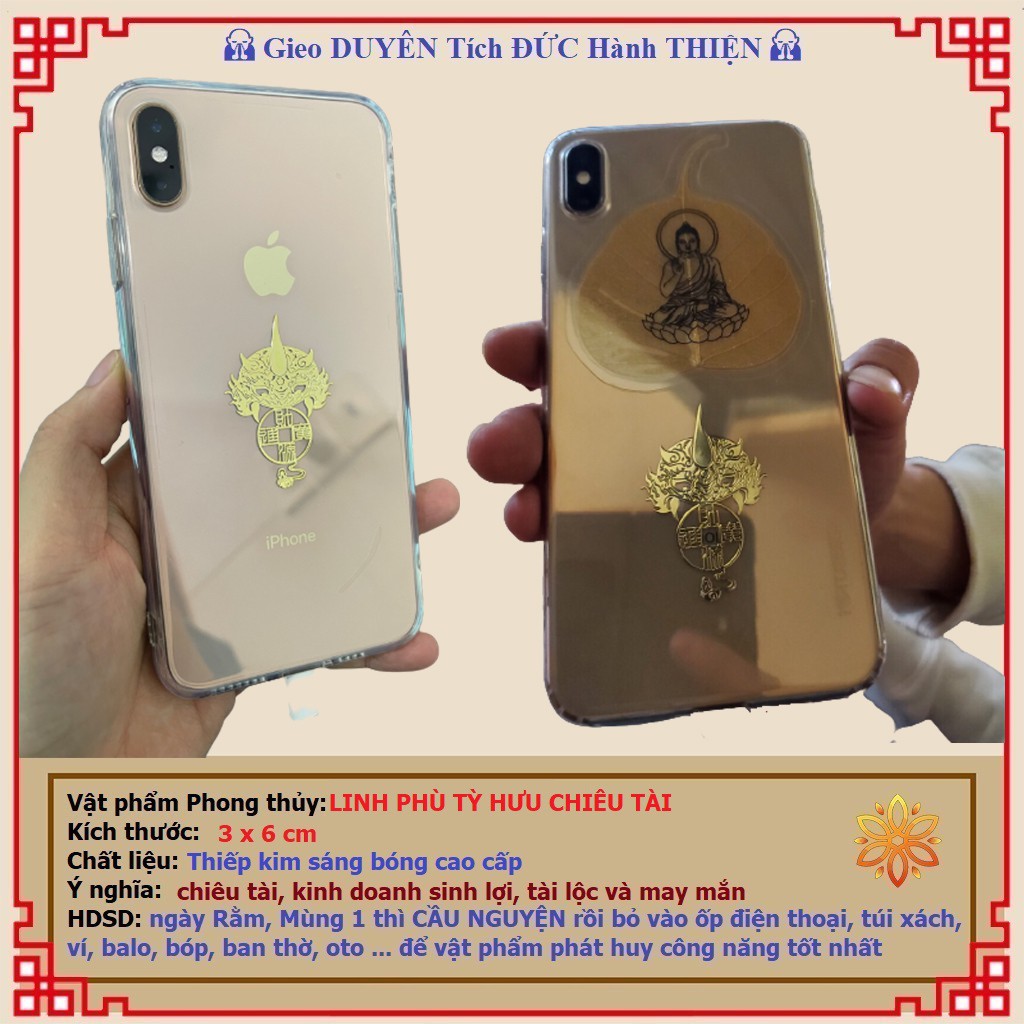 Miếng dán điện thoại Tỳ Hưu tài lộc - PHONG THỦY LIÊN HOA | BigBuy360 - bigbuy360.vn