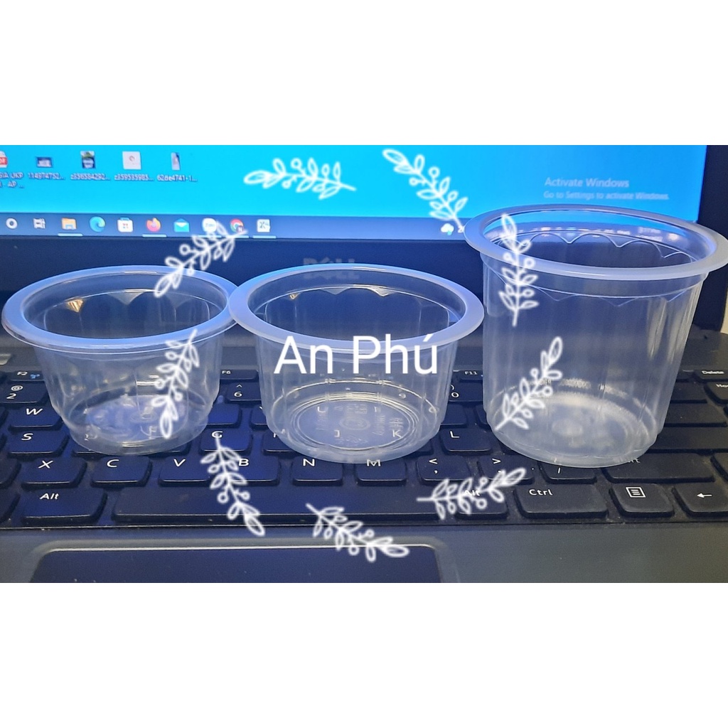 Set 50 Ly đựng rau câu mni ly hoa mai đổ rau câu pudding flan