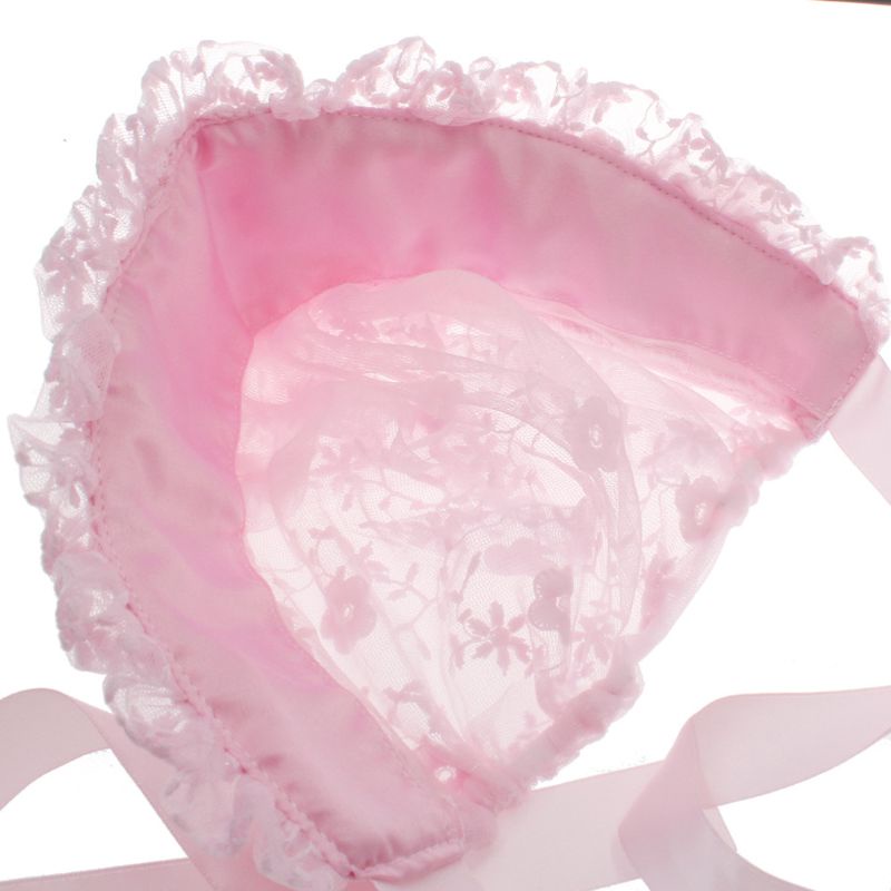 Mũ Trùm Đầu Mùa Hè Phối Ren Hoa Làm Phụ Kiện Chụp Ảnh Cho Bé Gái