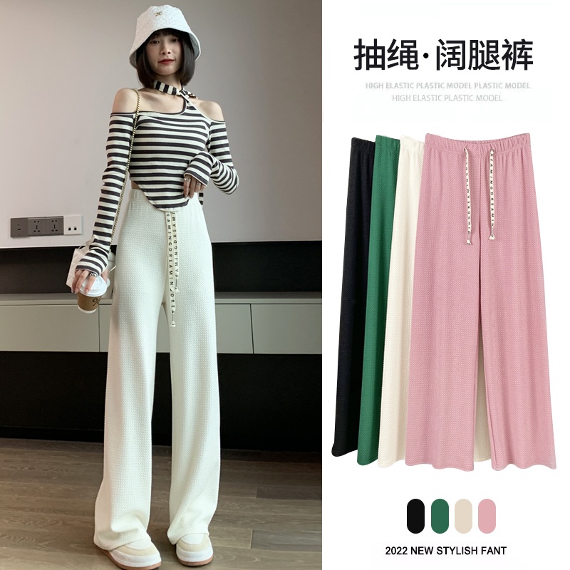 Quần Dài Nữ Ống Rộng Lưng Cao Thời Trang Hàn Quốc