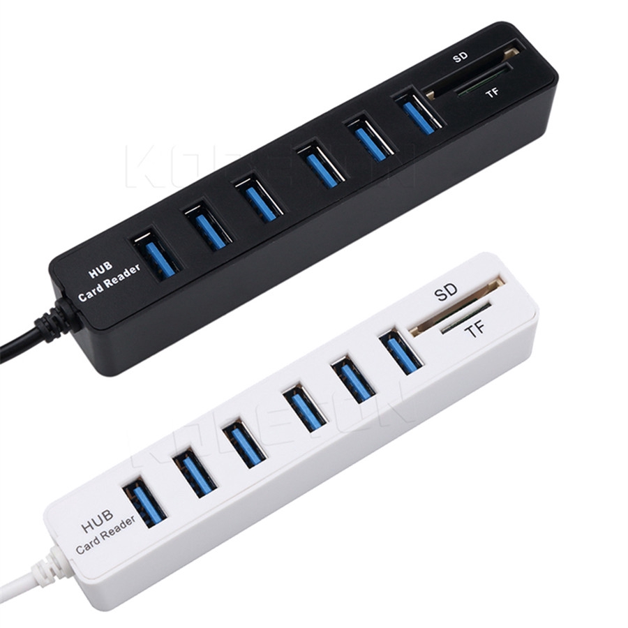 Bộ Chia 6 Cổng Usb 480mbps 2 Trong 1 Sd Tf Usb 2.0 | BigBuy360 - bigbuy360.vn