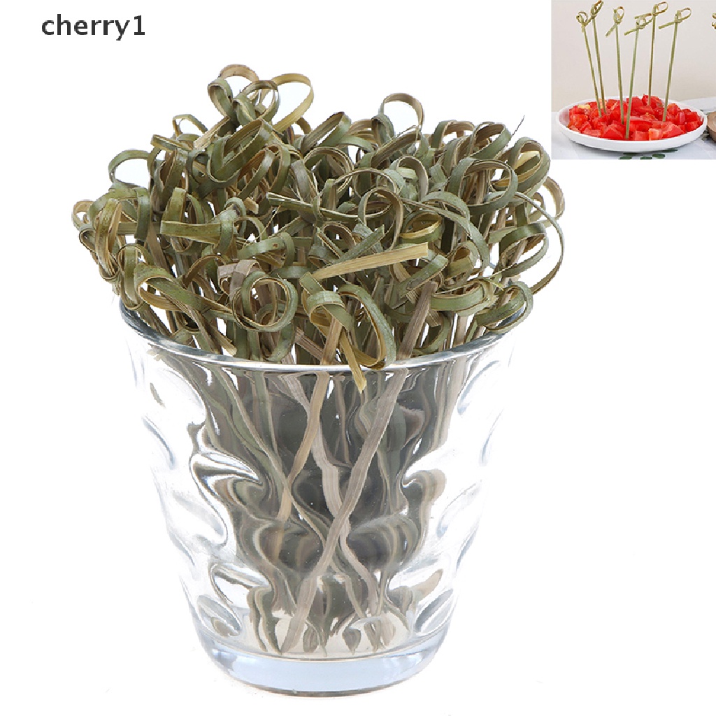 Bộ 100 Xiên Tre Làm cocktail / Đồ Ăn Vặt / Đồ Ăn Vặt Có Nút Tre