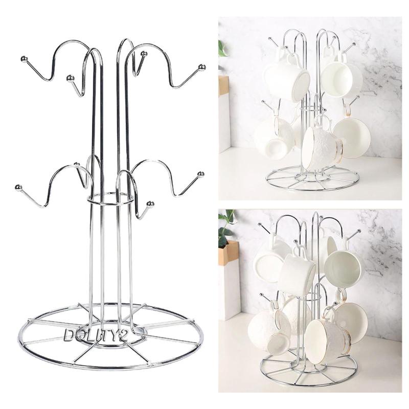 Giá Phơi Khô Cốc Rượu 8 Móc Treo 2 / 8 Ly Tiện Dụng Cho Gia Đình / Quán Bar