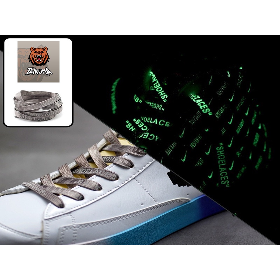 Dây giày phản quang TAIKUMA mẫu 1 kèm ống đựng, giúp đôi giày nổi bật trong bóng tối