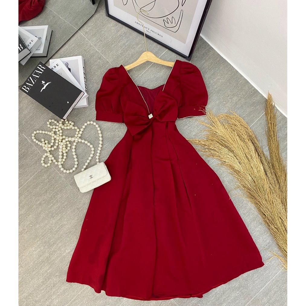 VÁY MAXI TAY NGẮN PHỒNG - 2HN4