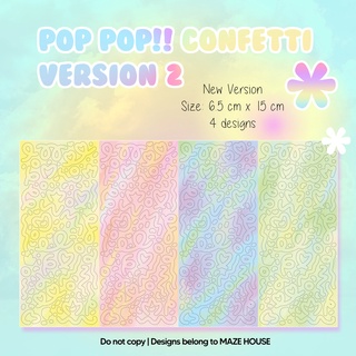 POPPOP!! CONFETTI STICKER|Design by MAZE - Trang trí sổ, Toploader kpop.