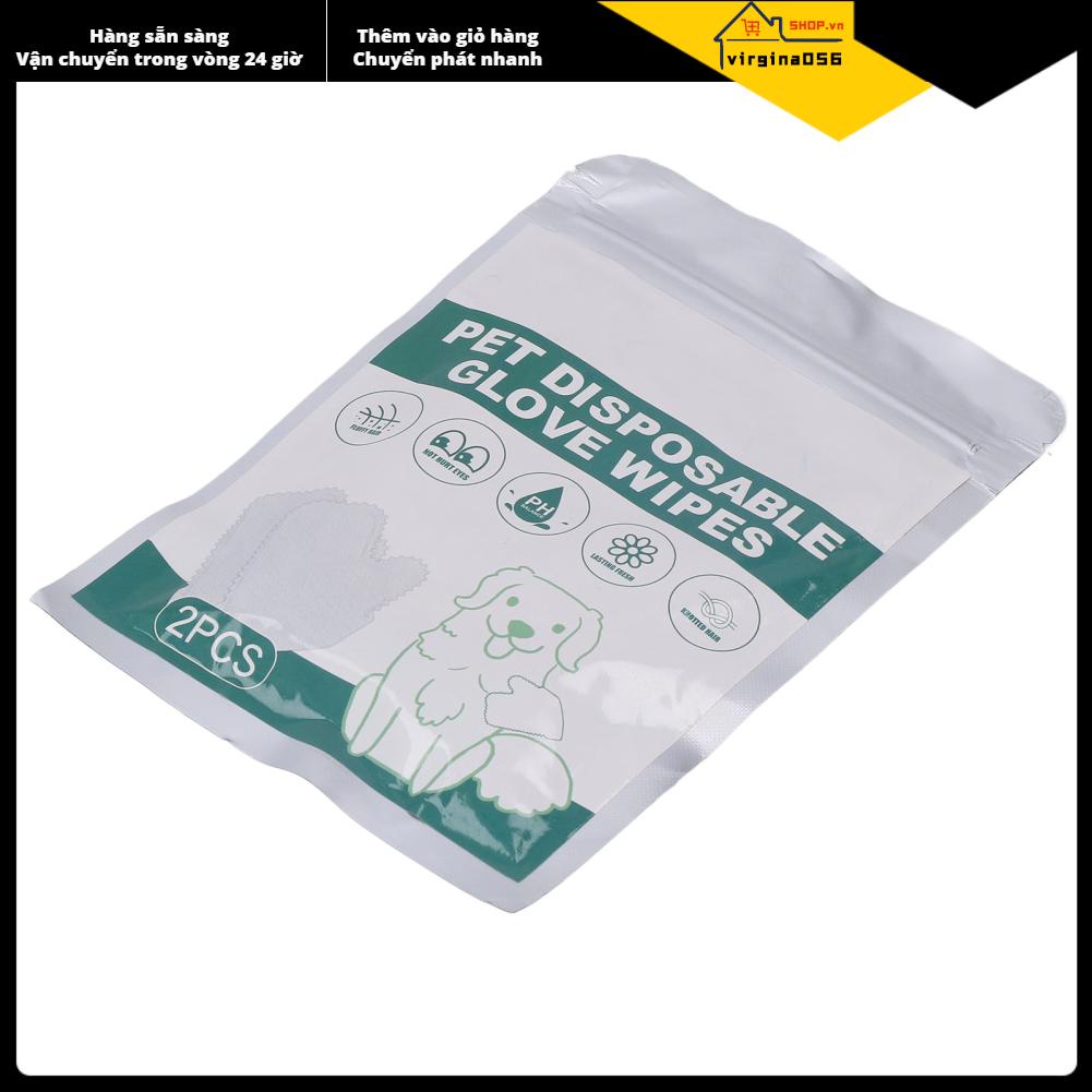 Virgina056 Găng tay chải lông cho thú cưng Khăn lau Làm đẹp Miễn phí Mát-xa làm sạch tắm chó mèo