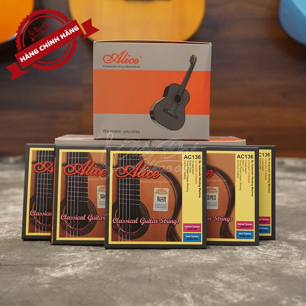 Dây Đàn Guitar Classic Alice AC136 - Bộ 6 Dây Chính Hãng