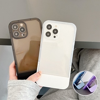 Ốp Điện Thoại Silicon tpu Trong Suốt Có Giá Đỡ Cho for  iphone 14 pro max 11 12 13 pro max mini XR XS 7 8 plus