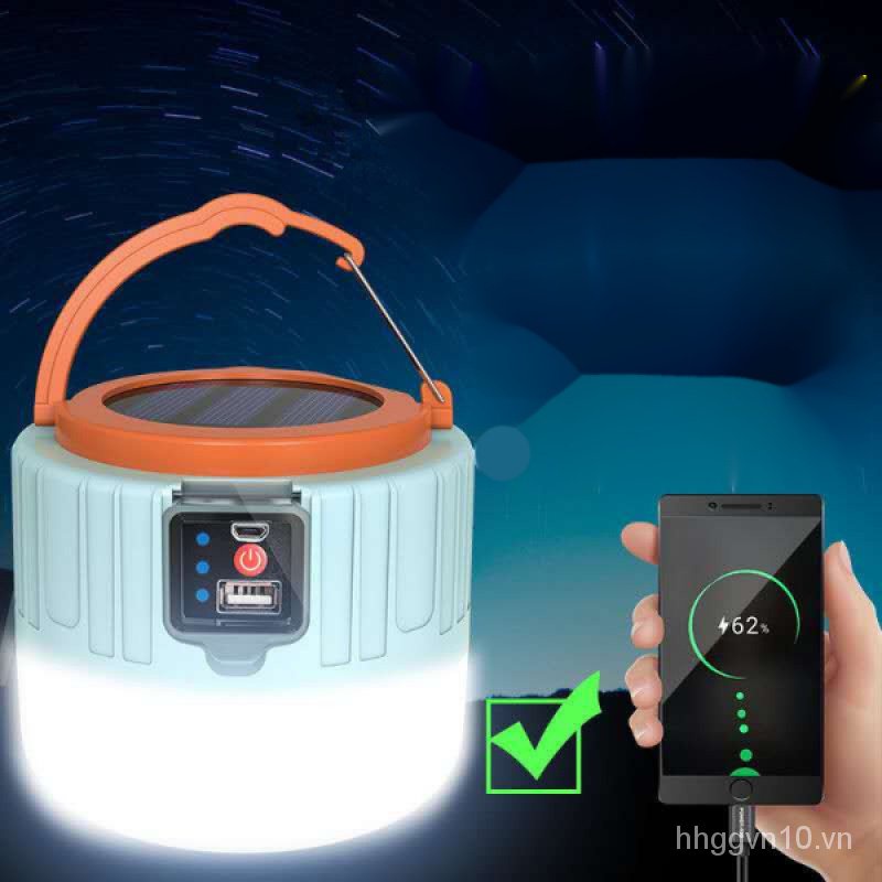 Đèn LED cắm trại sử dụng năng lượng mặt trời sạc USB đa năng