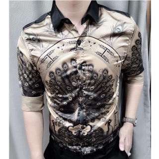 Áo sơ mi nam 3d phi lụa TCS d001